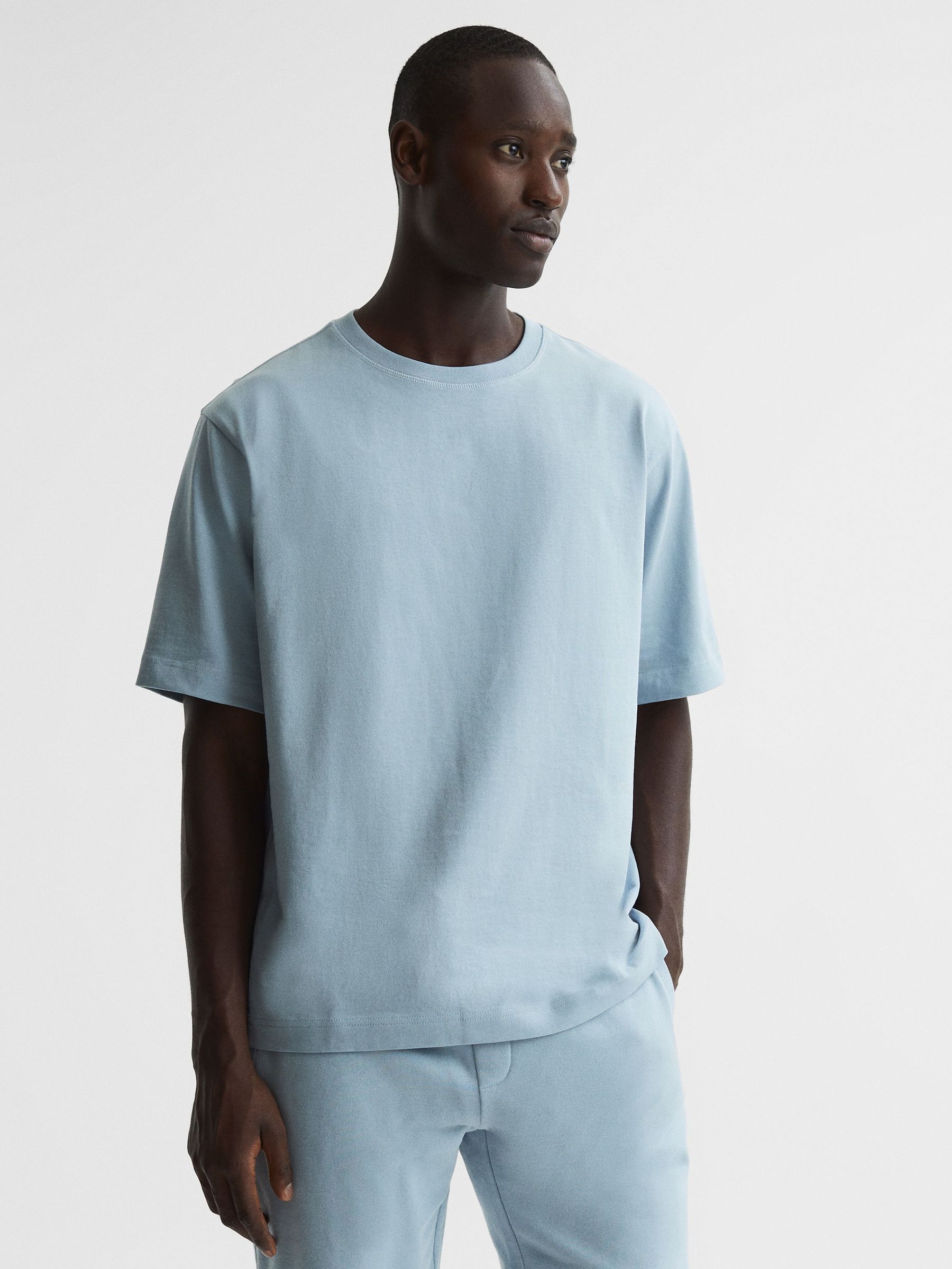 Oversized Garment Dye T-Shirt in Ice Blue (D65862) | €20