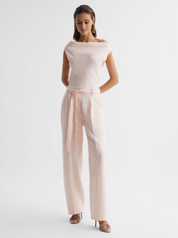 Off-The-Shoulder Jumpsuit in Nude (D75716) | €102