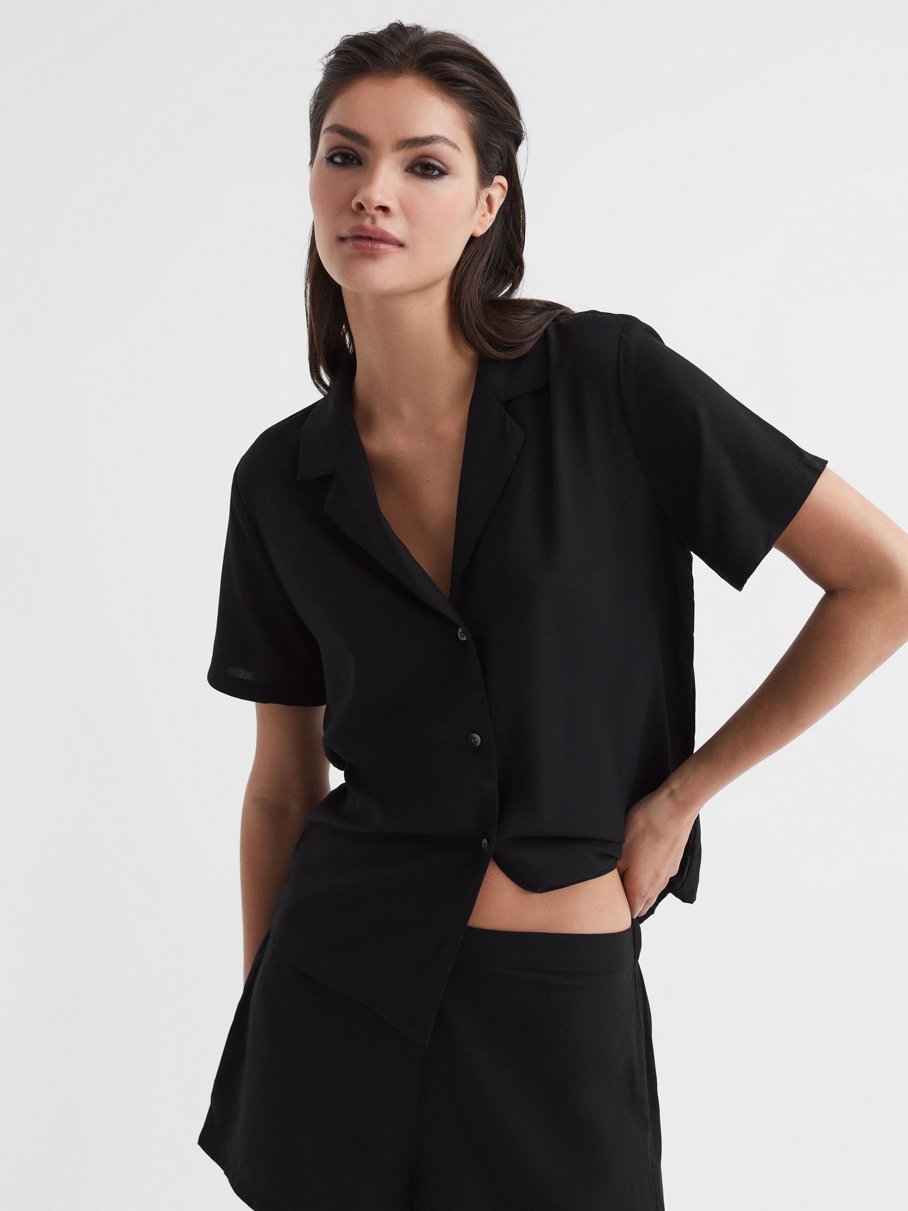 Underwear Two Piece Pyjama Set in Black (D85827) | €38