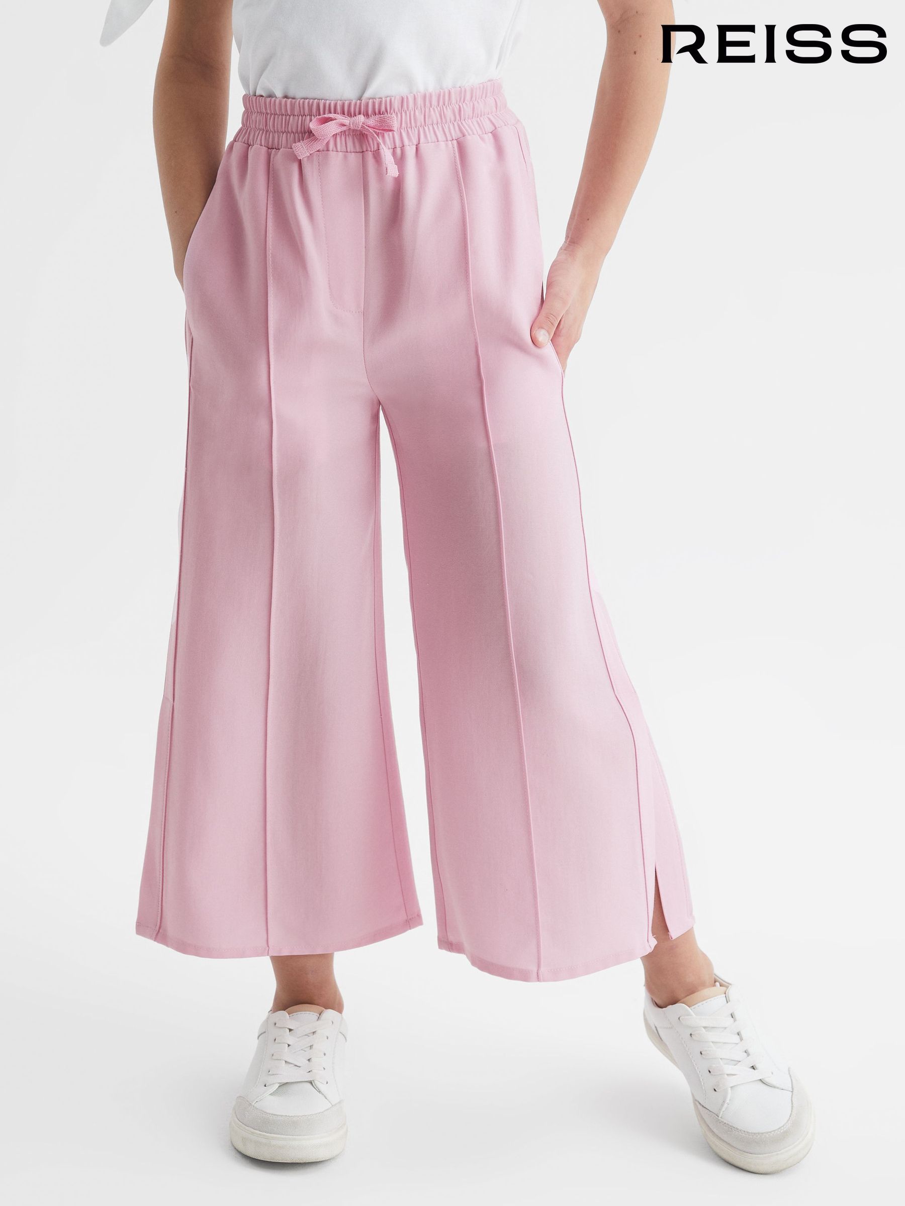 4-9 yrs Wide Leg Side Slip Drawstring Trousers in Pink (D91468) | €29