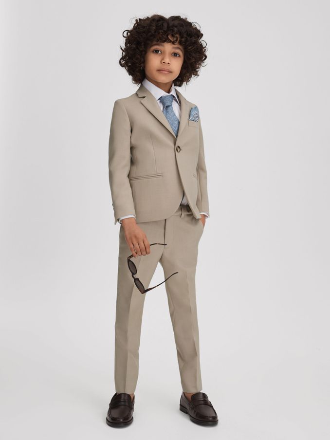 4-9 yrs Single Breasted Wool Blazer in Stone (D99262) | €140