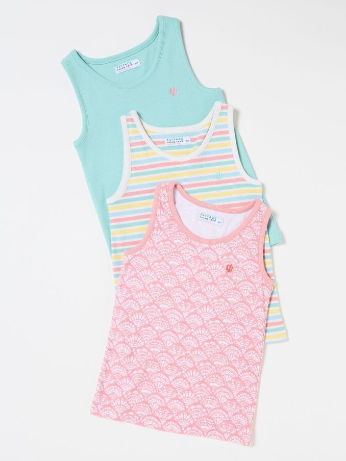 Pink Rib Vests 3 Pack (E00761) | $18