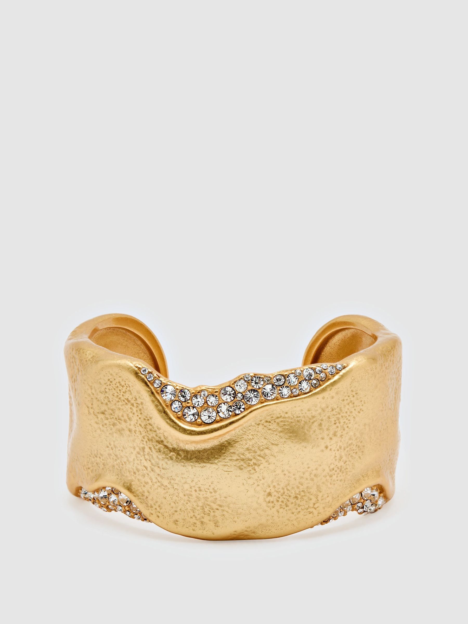 Tonalité d'or - Crystal-detail Molten Cuff
