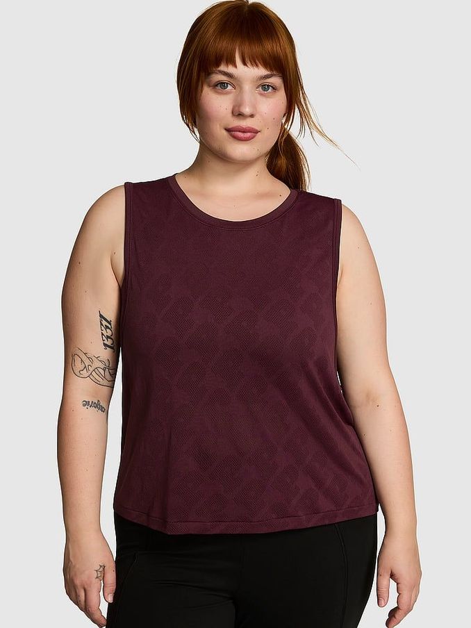 Purple Rose Seamless Drapey Muscle Tank Top (E03423) | €29