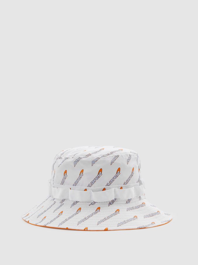 McLaren F1 Printed Bucket Hat in White (E04279) | US$61