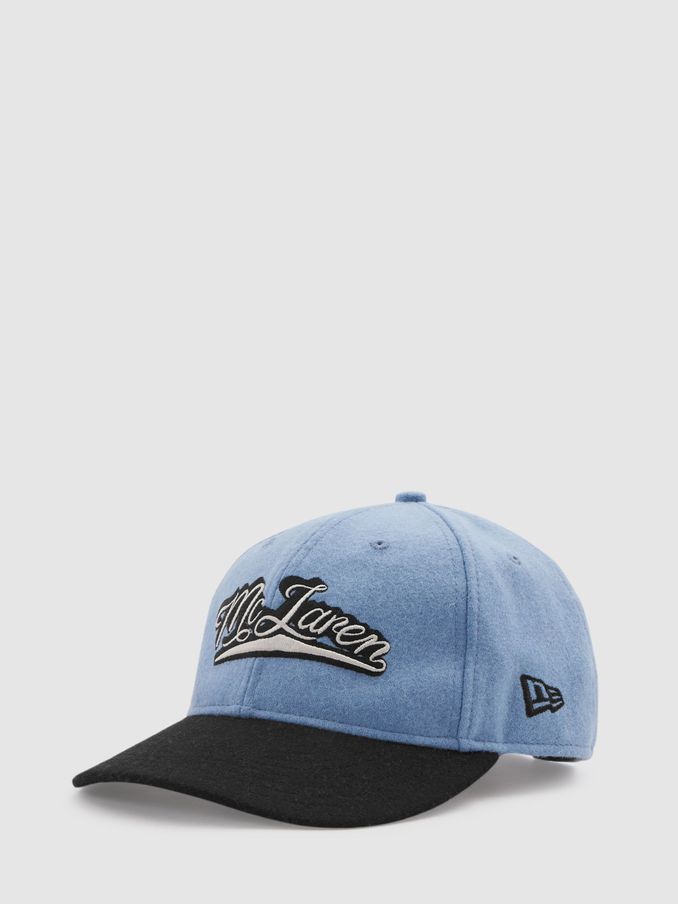 McLaren F1 Wool Blend Embroidered Baseball Cap in Blue/Navy (E04296) | US$58