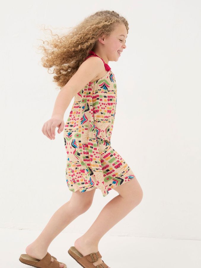 Hallie Natural Trail Marks Swing Dress (E06713) | $22