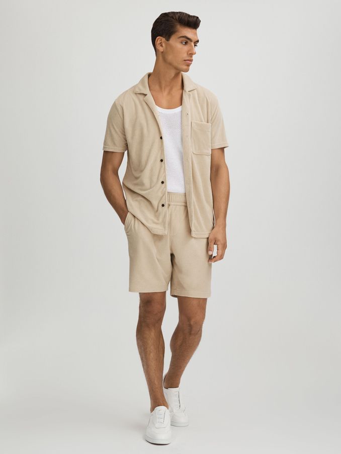 Paige Terry Cuban Collar Shirt in Natural (E11022) | €142