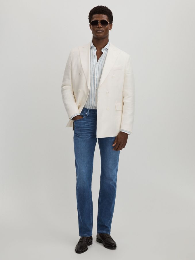 Paige Straight Leg Jeans in Corwin Blue (E11043) | €172