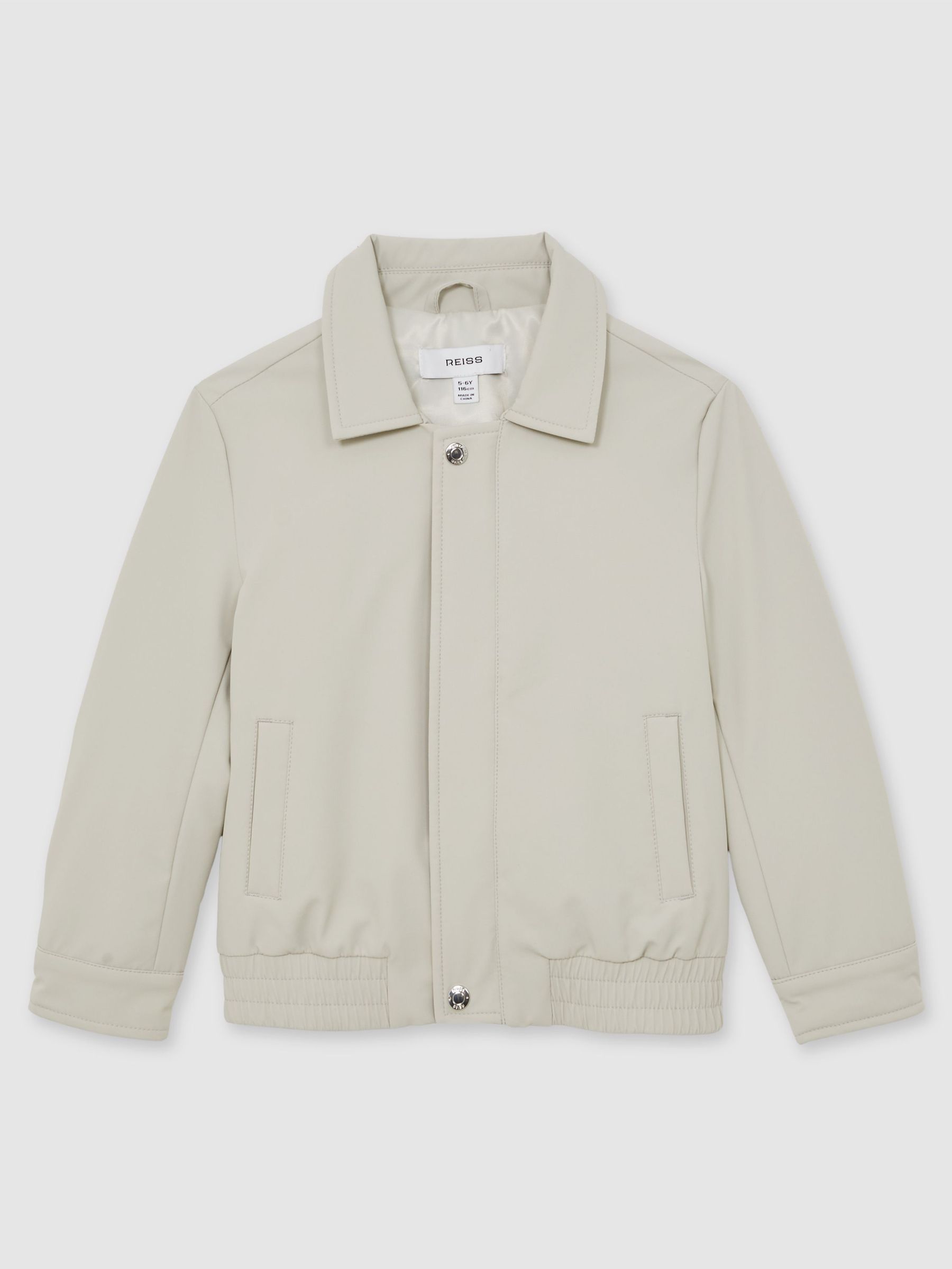 13-14 yrs Zip-Through Harrington Jacket in Stone (E11045) | KWD40