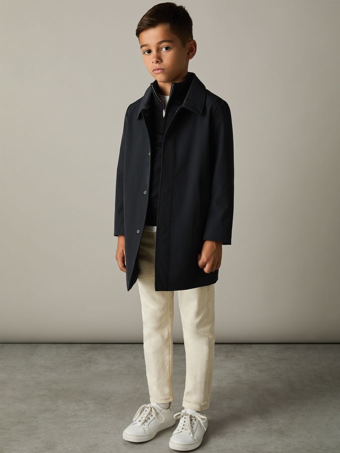 3-9 Jahre Gabardine-Mantel mit abnehmbarer Weste in Marineblau (E11067) | 125 €