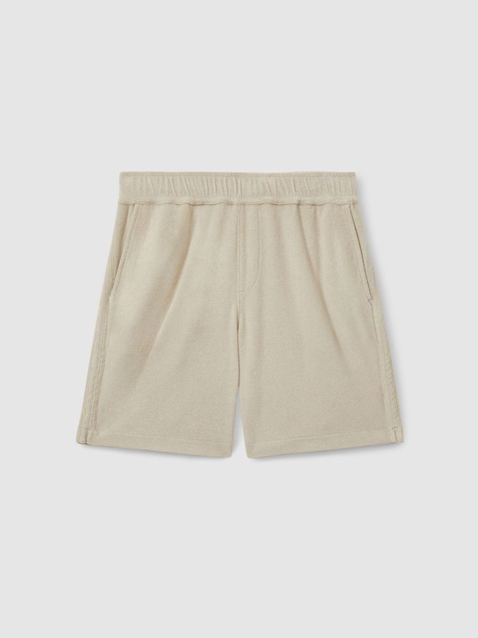 Paige Terry Drawstring Shorts in Natural (E11068) | US$172
