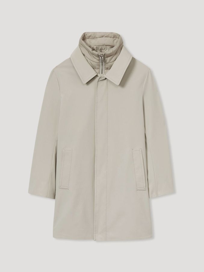 13-14 yrs Gabardine Coat with Removable Gilet in Stone (E11109) | US$175