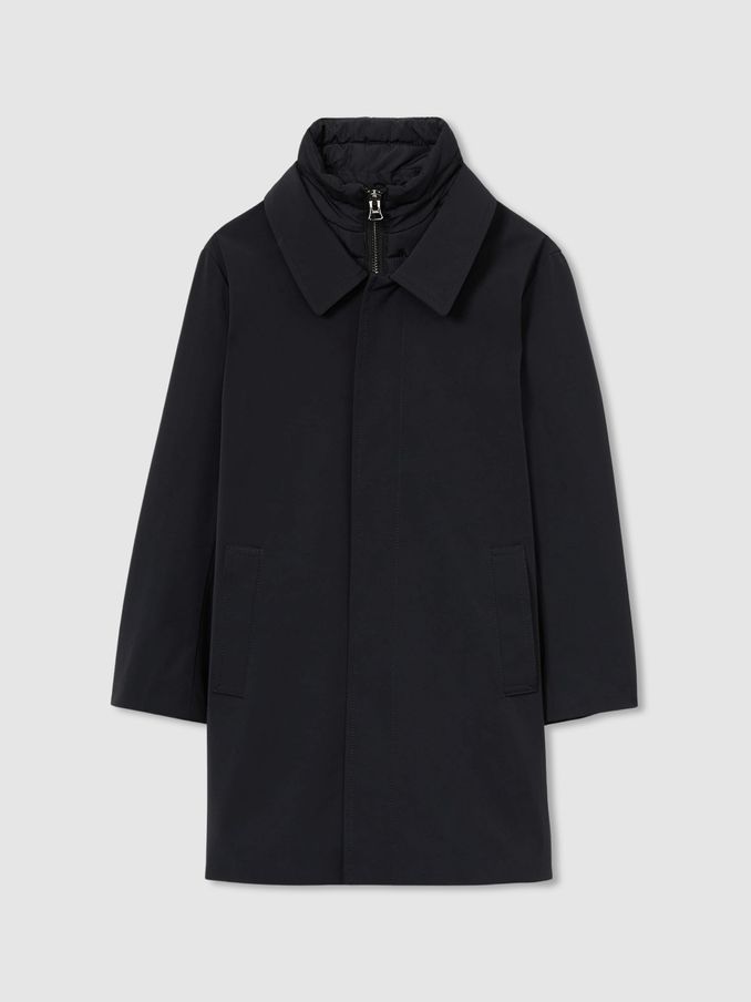 13-14 yrs Gabardine Coat with Removable Gilet in Navy (E11116) | €145
