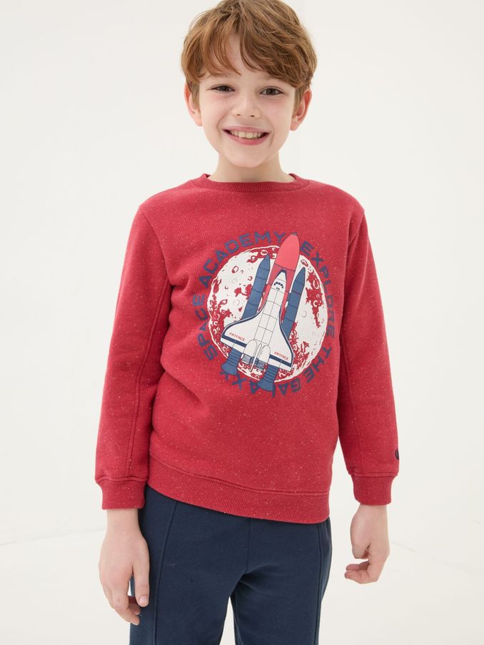 Red Space Crew Sweater (E11397) | $15
