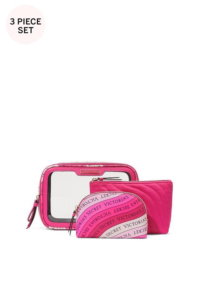 Hot Pink Travel Trio Makeup Bag (E12183) | €40