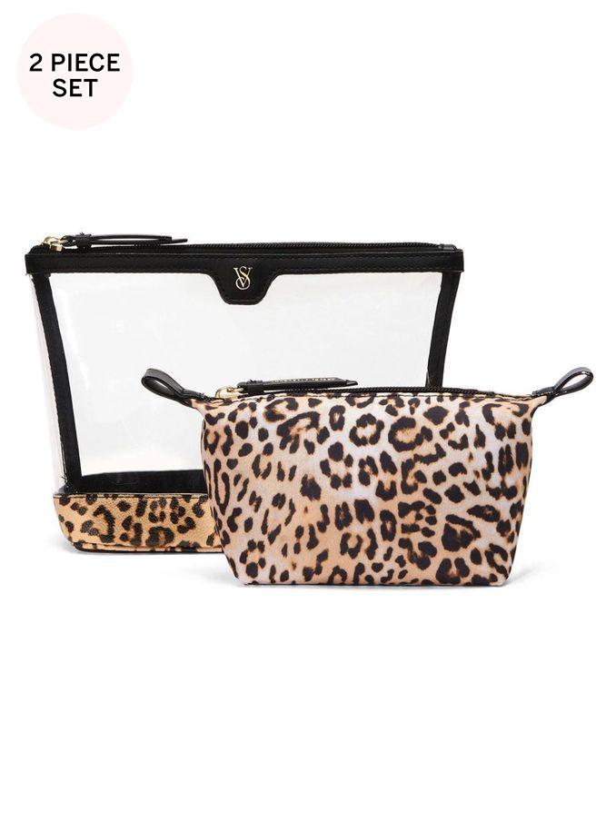 Leopard Brown AM/PM Makeup Bag Duo (E12189) | €29
