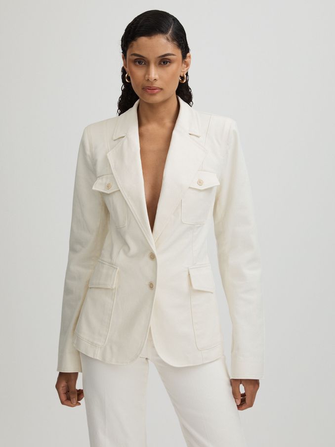 Romona Ivory Paige Denim Blazer (E12434) | €310