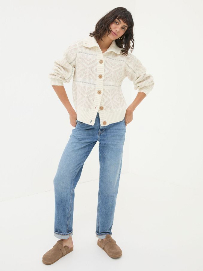 Ivory Haisley Pattern Cardigan (E12772) | €50