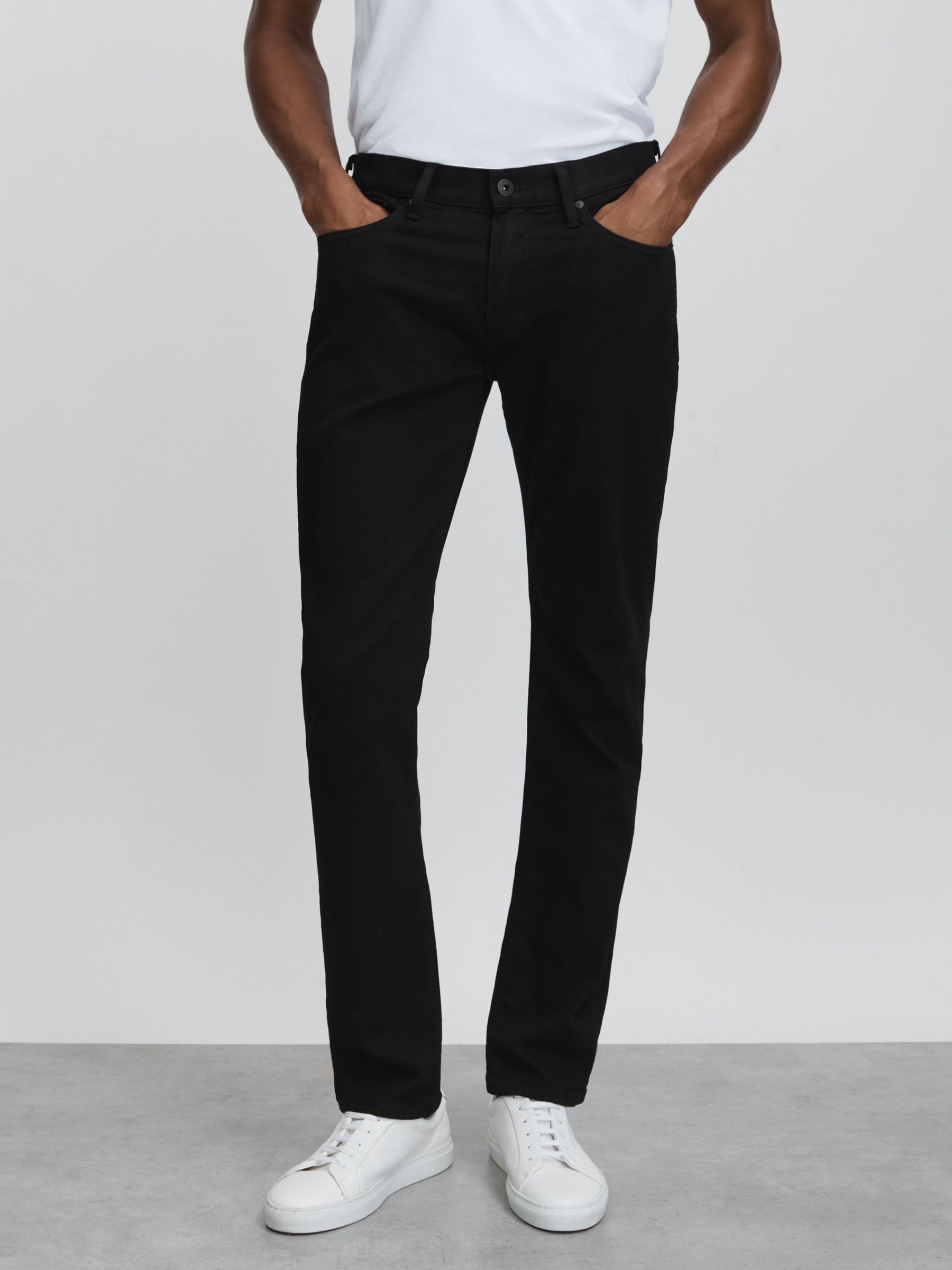 Paige Slim Fit Stretch Jeans in Black Shadow (E13746) | €226