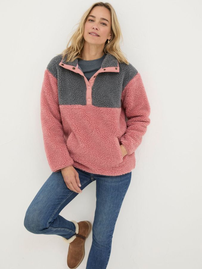 Multi Colourblock Half Neck Fleece (E14553) | $62