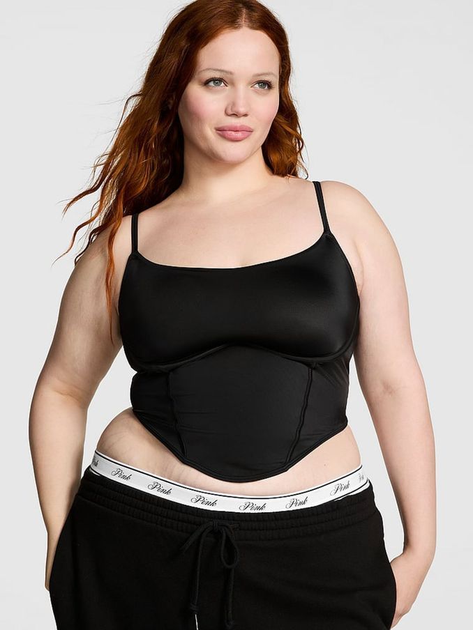 Black Soft Stretch Corset Top (E16321) | €29