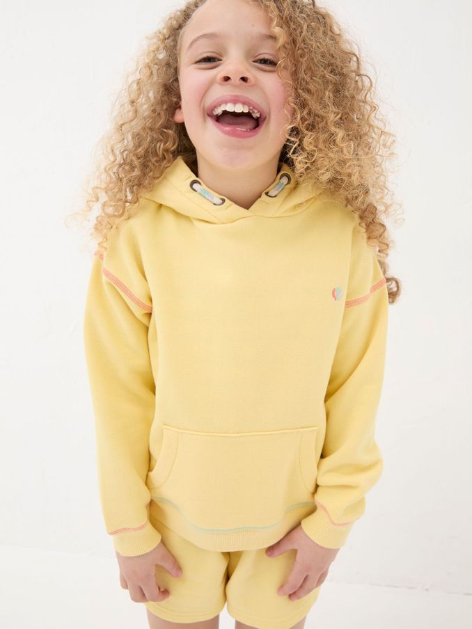 Yellow Creature Graphic Popover Hoodie (E17945) | $24