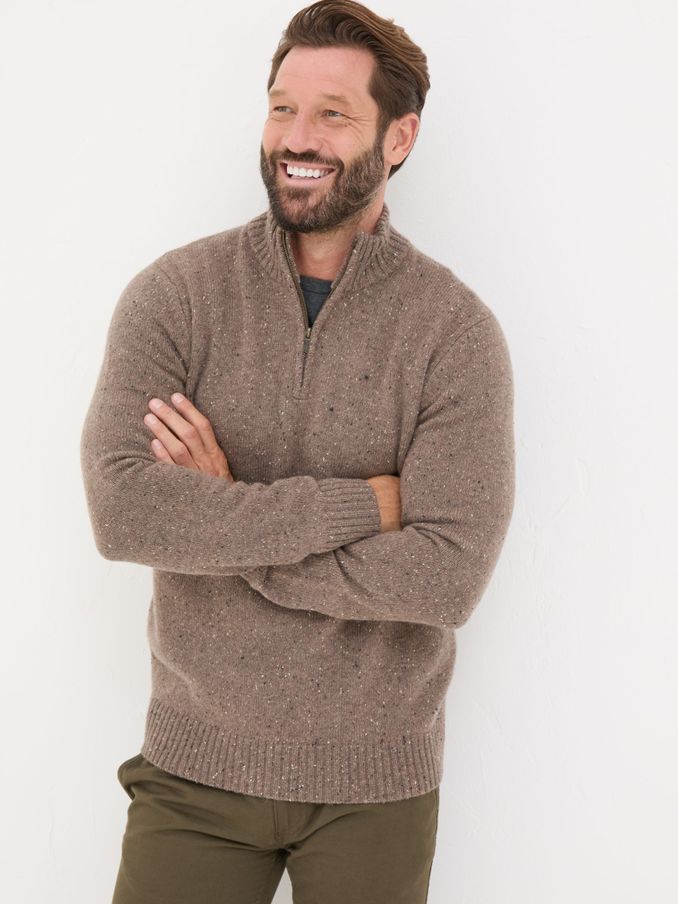 Natural Lambswool Half Neck Jumper (E18541) | €59