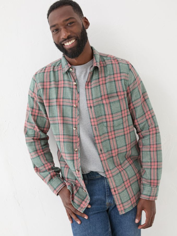 Pink Long Sleeve Tring Check Shirt (E21762) | $46