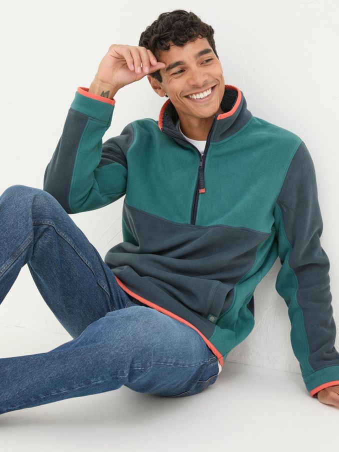 Teal Green Bonded Microfleece Sweatshirt (E21849) | €46