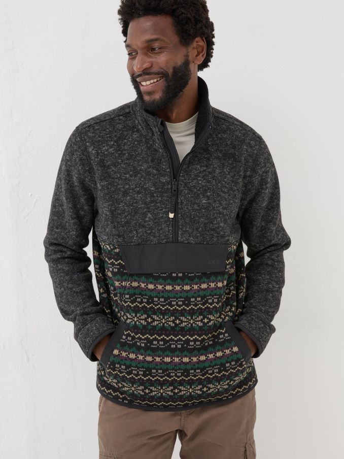 Haxby Navy Dark Skies Printed Half Neck Sweatshirt (E21854) | €33