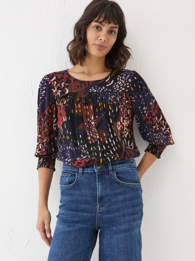 Multi Shelly Animal Blouse (E22590) | €33
