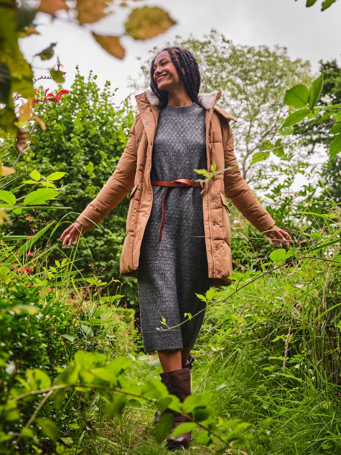 Charcoal Grey Maddy Knit Dress (E22628) | €60
