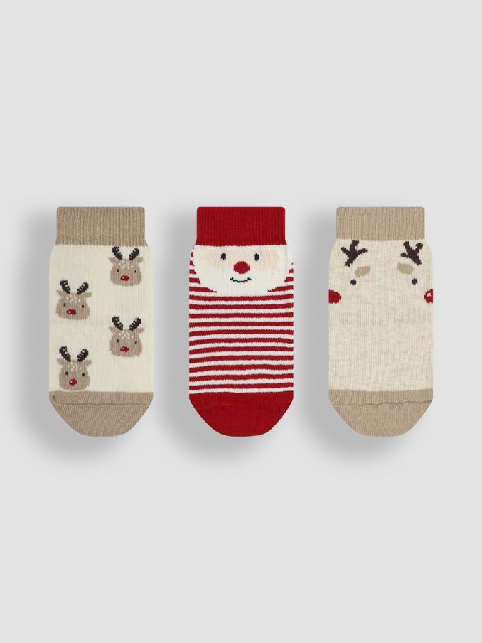 Fesitve Red 3-Pack Christmas Socks (E26013) | $6