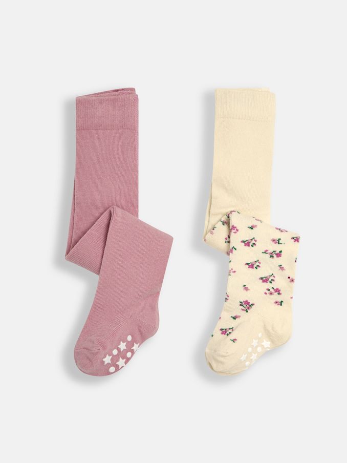 Pastel Pink 2-Pack Cotton Rich Tights (E26019) | $26