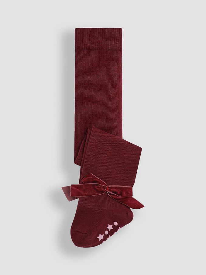 Wine Cotton Rich Tight With Bows (E26032) | $16