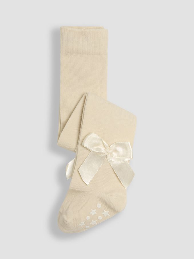 Cream Cotton Rich Tight With Bows (E26036) | $16