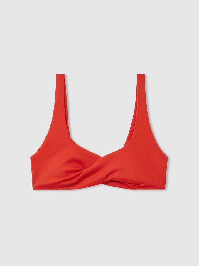 Calvin Klein Underwear Twist Detail Bikini Top in Red (E26063) | €42