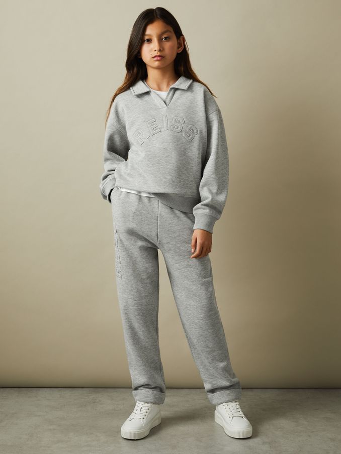 4-9 yrs Applique Logo Sweat Joggers in Grey (E26489) | €14