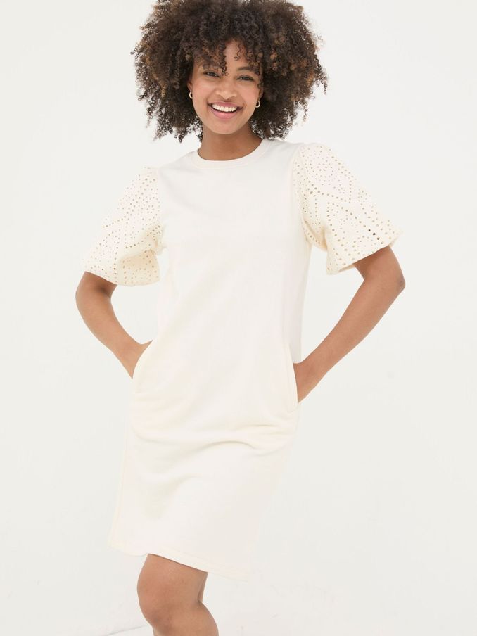 Enya White Jersey Dress (E26606) | €42