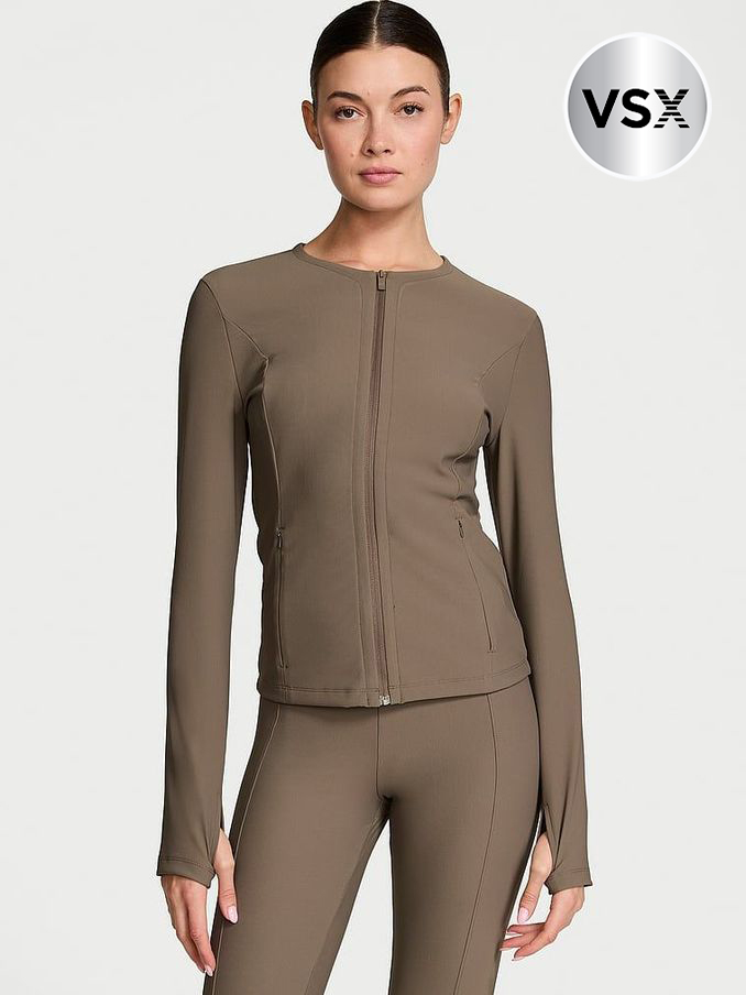 Olive Green Full Zip Rib Jacket (E26735) | €68