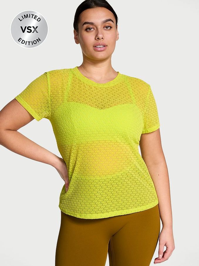 Limelight Green Logo Mesh T-Shirt (E26737) | €45