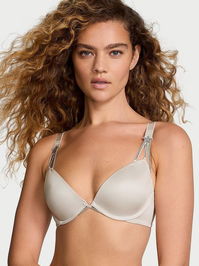 Delfin Grey Low Cut Star Shine Demi Bra (E26746) | €26
