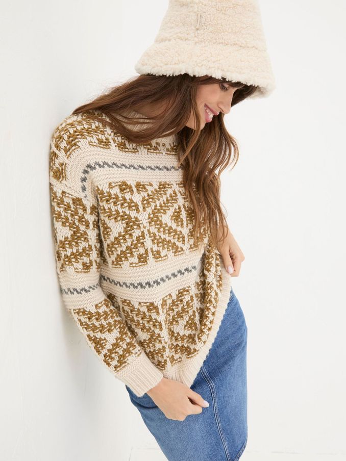 Ikat Cream Wild Frontiers Jumper (E26782) | €26