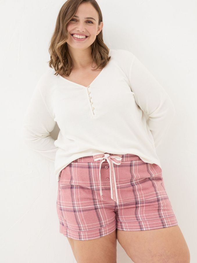 Lila Ivory Henley Pyjama Top (E27373) | €21