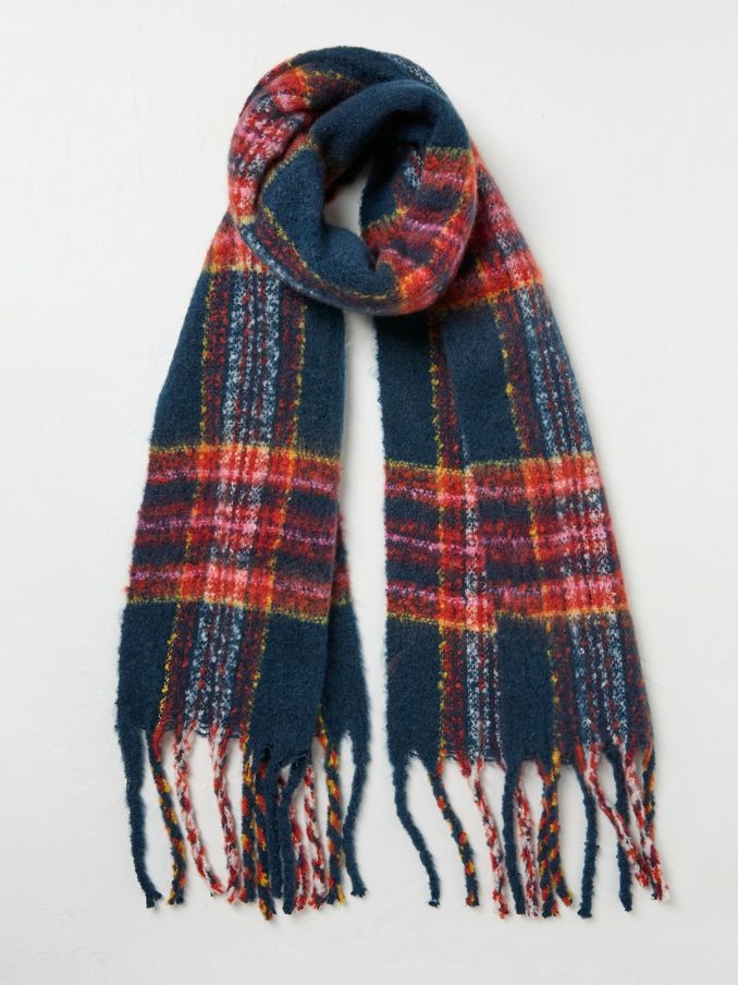 Winnie Navy Check Scarf (E27497) | €15