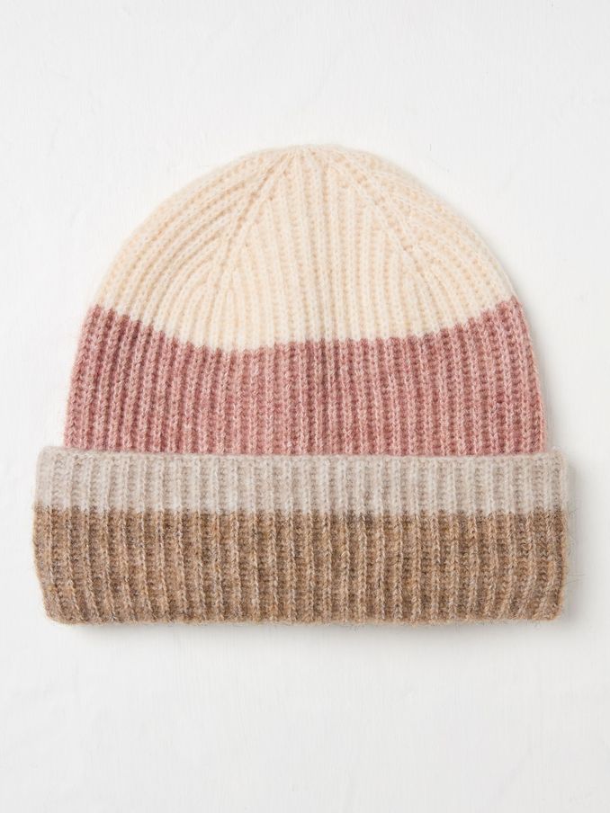 Natural Colourblock Beanie (E29070) | €15