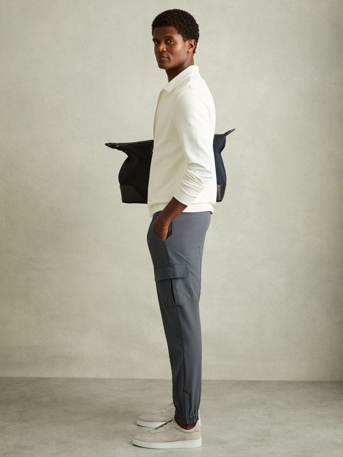 Elasticated Cargo Trousers in Airforce Blue (E30148) | €85