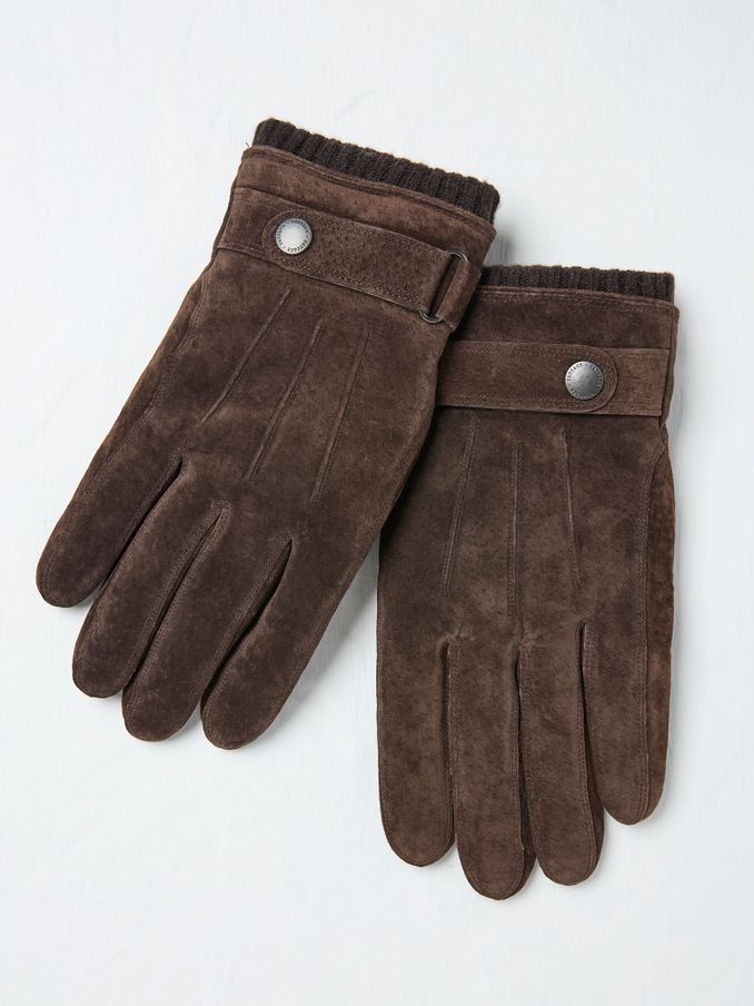 Chocolate Brown Suede Gloves (E30501) | €21