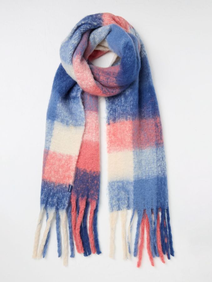 Blue Aspen Check Scarf (E30681) | €21